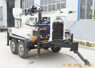 주문 150m Dth 진흙 드릴링 트레일러는 45kw 디젤 엔진 TWD150를 가진 드릴링 리그를 거치했습니다 온라인 제품