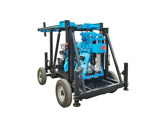 주문 22hp 디젤 엔진 200m 유압 우물 드릴링 리그 블루 색상 온라인 제품